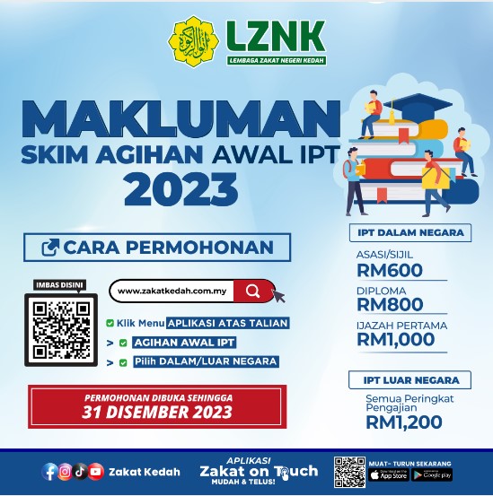 skim bantuan zakat kedah ipt