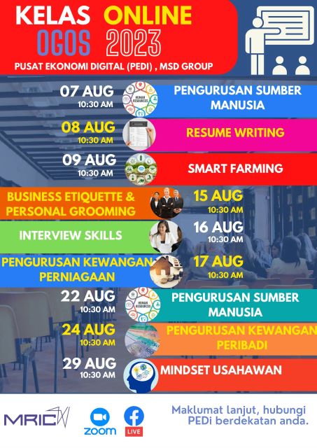 jadual kelas ogos2 2023
